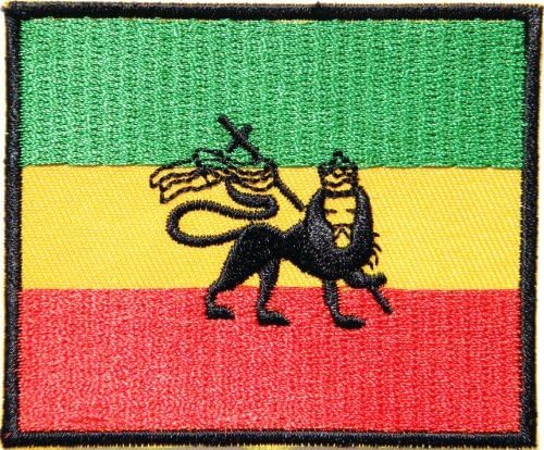 Rasta Lion Of Judah RASTAFARI ETHIOPIAN Reggae Jamaica FlagJacket Shirt T-Shirt Patch Sew Iron on Logo Embroidered Badge Sign Emblem Costume