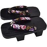 GK-O Japanese Clogs Geta Wooden Flip Flops Retro Sandals Slippers Shoes Kimono Cosplay Costume Shoes