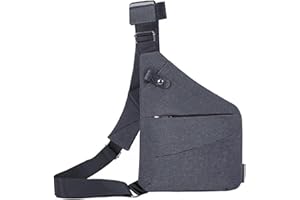 POKLSAQ Wander Plus Anti Theft Travel Bag, Crossbody Shoulder Bag Travel Bag for Men and Women (Grey Left Hand)