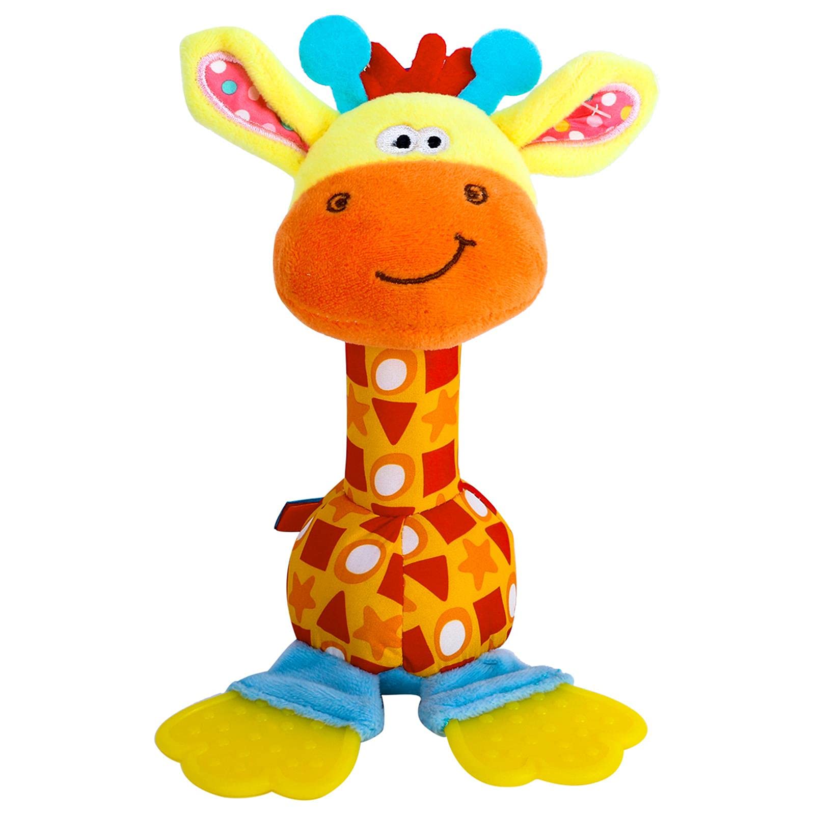 HUADADA Baby Rattles Toys Newborn First Rattle Toys - Giraffe Baby Sensory Rattle, Fun, Interactive, & Colourful Rattles Plush Toys for Babies Infant Girls Boys 3 6 9 12 Months Baby Gift