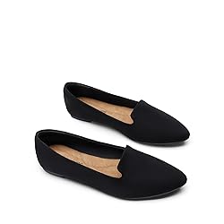 DREAM PAIRS Women's Flats, Pointed Toe Slip-On