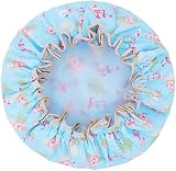 Yiapinn 2 Pcs Bath Caps Elastic Band Double Layers Flamingo Print view 3