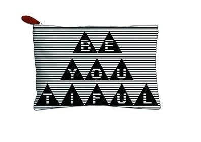 Paper Plane Design Womens Canvas Multipurpose Zipper Pouch (Multicolour)