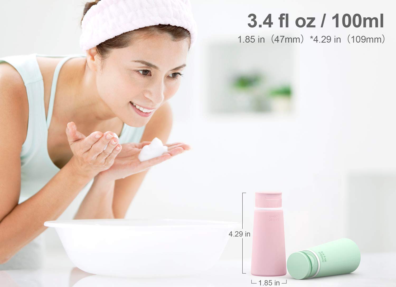 Valourgo Travel Bottles for Toiletries Tsa Approved Travel Size Containers BPA Free Leak Proof Travel Tubes Refillable Liquid Travel Accessories for Cosmetic Shampoo and Lotion Soap for travel, 4Pcs