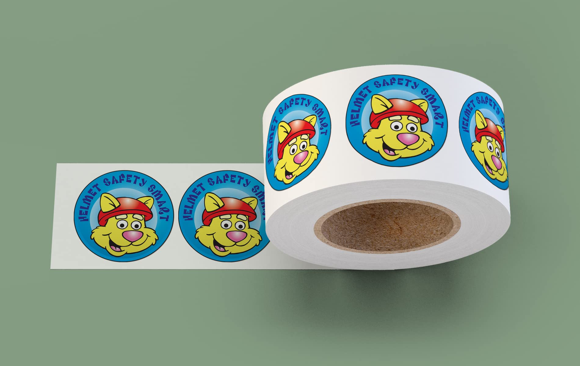 ZOCO - Kid Safety Stickers - Helmet Safety Sticker Roll (400 Stickers) - Bike Safety, Learing to Ride a Bicycle - Positive Message Stickers in Bulk for Kids - 2