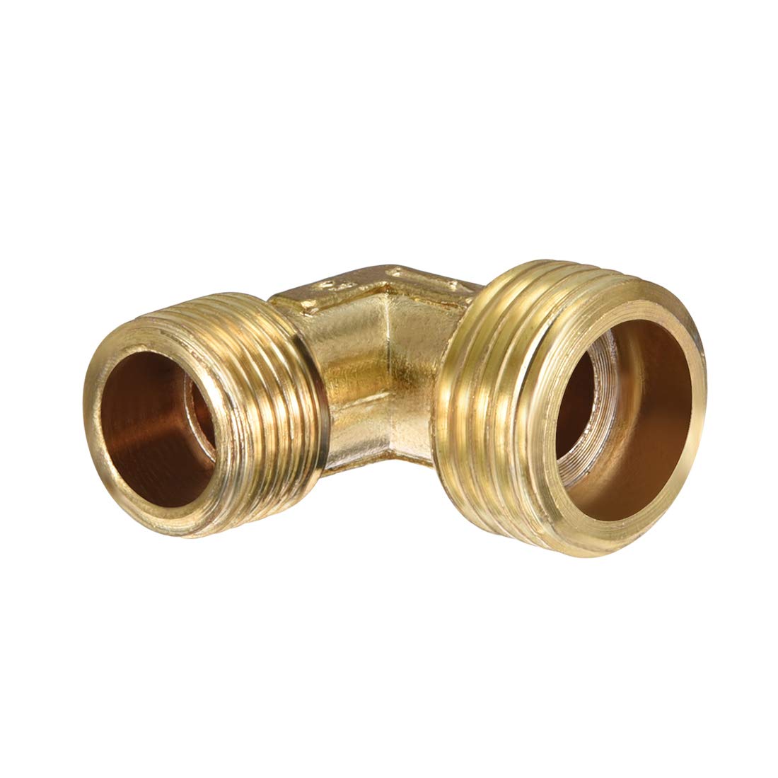 sourcing map Air Compressor Pipe Fitting 90 Degree Elbow Connector L Shape 3/8 BSP Male to 1/2 BSP Male