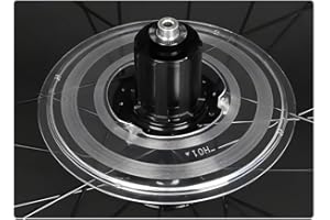 Spoke Protector for Cassette & Freewheel – 135mm Flywheel Cover with 55mm Hub Hole, Transparent ABS Plastic Disc Brake Guard 