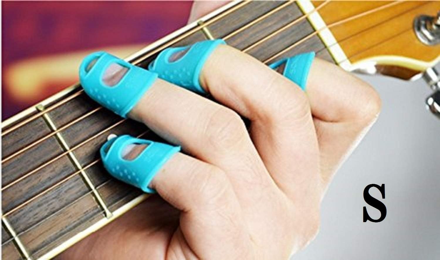 Amazon フィンガーガード 指先保護 弦楽器全般 ギター バイオリン 二胡 練習用 シリコン製 S ギターアクセサリ 楽器