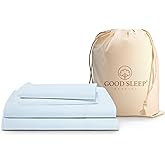 1000 Thread Count Egyptian Cotton Sheets Twin XL Size, 4 Pc Luxury Sheets Set, Long Staple 100% Cotton Sheets for Twin XL Size Bed, 18" Deep Pocket Hotel Style Sheets, Sateen Sheet Twin XL, Light Blue