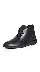 Clarks mens Desert Chukka Boot, Black Polished, 9.5