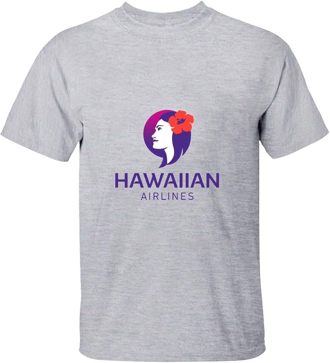 YuanSH Summer Basic Short Sleeves Cotton Hawaiian -Airlines T-Shirt for