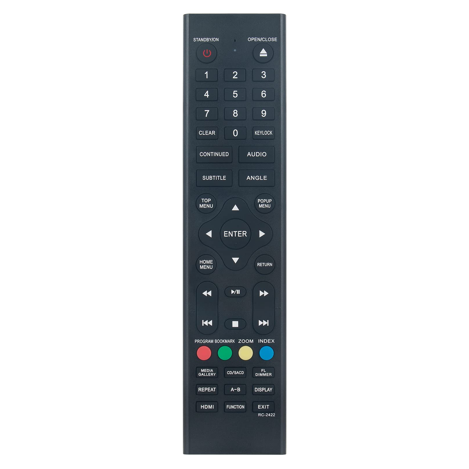 VINABTY RC-2422 Remote Control Replced compatible with Pioneer BLU RAY Player BDP-160 BDP-150 BDP-150K BDP150