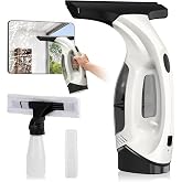 ZRHI Window Vacuum Squeegee Cordless, 2000Pa Electric Window Cleaner Tool with 2200mAh &amp; 150ml Water Collection Tank, Cleaning Kit Shower Squeegee for Glass Doors, Tiles, Mirrors, Car (White)