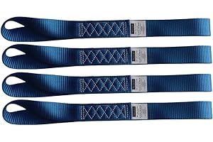 Yuoneiy Heavy Duty Soft Loop Tie Down Straps (4PK) 1.5 inches 18 inches 10,000 LBS Breaking Strength Soft tie Downs for Motorcycle, ATV, UTV, Bicycle and Trailer