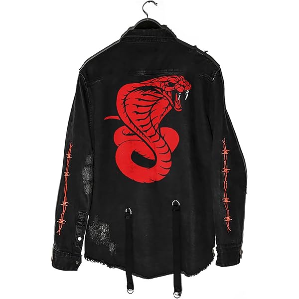 Mens Gothic Jacket Casual Harajuku Demon Hunter Skull Black