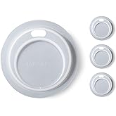 Jarware Silicone Drink Lids, Regular Mouth Drink Lids For Mason Jars, Set of 4, Translucent