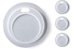 Jarware Silicone Drink Lids, Regular Mouth Drink Lids For Mason Jars, Set of 4, Translucent