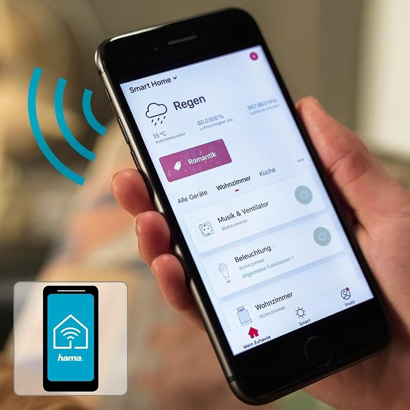 - Lampadina WiFi a LED, attacco E27, 9 W (equivalenti a 60 W), controllo Vocale/App