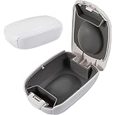 FDFuZhao Hearing Aid Case Hard Pocket Size, Cushioned Interior for 2 Hearing Aids, Hearing Aid Accessories, Waterproof Drop Resistance Storage Box, Black