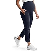 Mama Land Women's Maternity Jogger Over The Belly Stretchy Pregnancy Pants with Pockets Workout Pants for All Trimesters