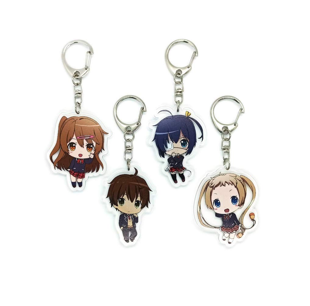 EBTY DREAMSInc. - Set of 4 Love Chunibyo Other Delusions Acrylic Keychain Rikka Takanashi, Sanae Dekomori, Yuuta Togashi, Shinka Nibutani