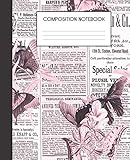 Composition Notebook: Floral Newsprint Flower College Ruled Notebook Lined School Journal