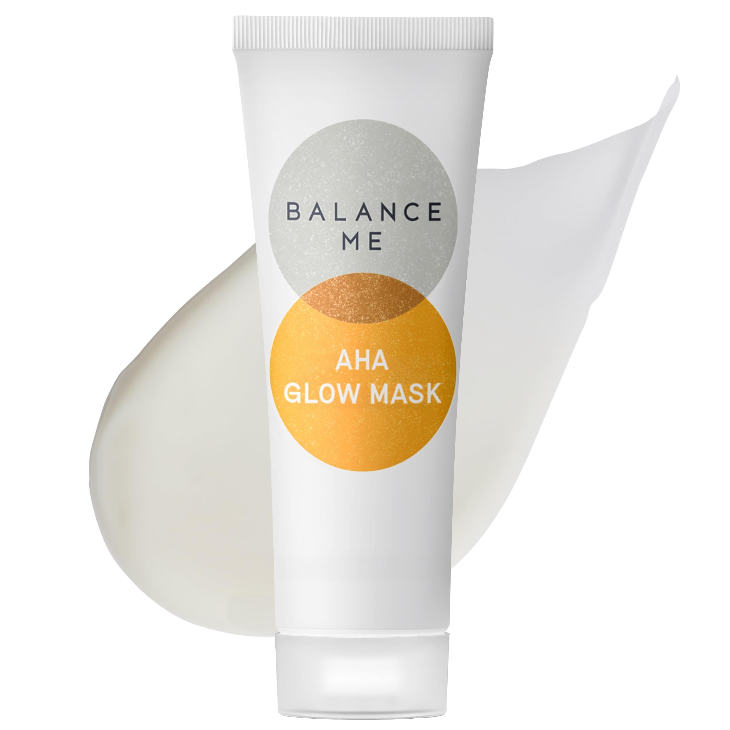 Balance Me AHA Glow Face Mask 50ml, Gycolic Acid Clay Mask, Chemical Exfoliation for Aging and Acne Prone Skin