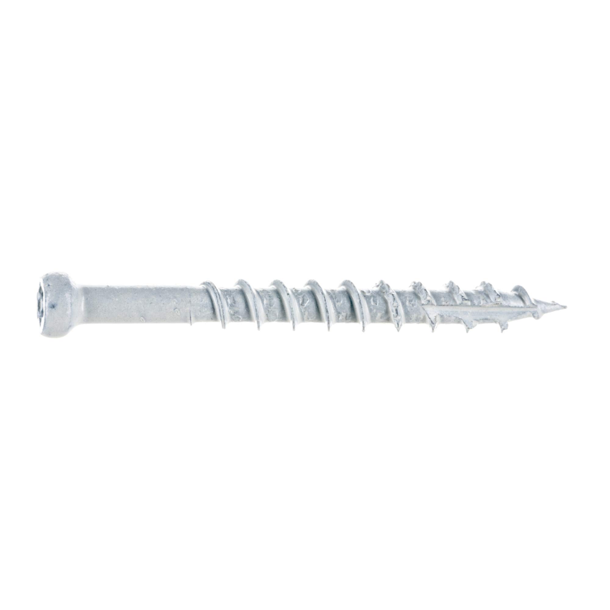 Photo 1 of #8 x 1-5/8" Saberdrive White Trim Screws 1 LB, Approx. 221 Pieces, Durable Wood Screws, Serrated Thread for Secure Fastening, Avoid Cam Out