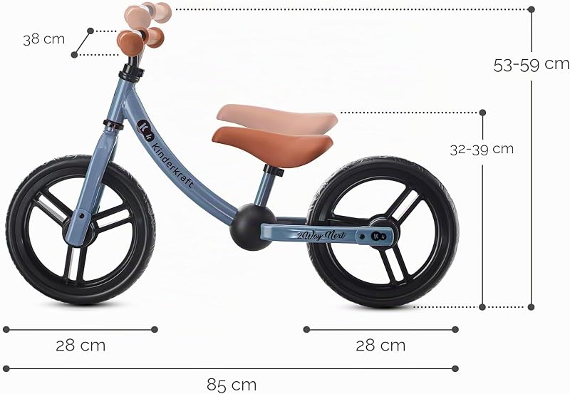 , 2WAY Next Bicicleta sin Pedales, Bicicleta Infantil, Bici Bebe, Cuadro Bajo, Regulable, Sillín Blando, A Partir de 2 años hasta 35 kg, Azul