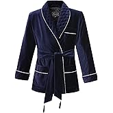 Lucasini Mens Smoking Jacket Velvet Fully Lined