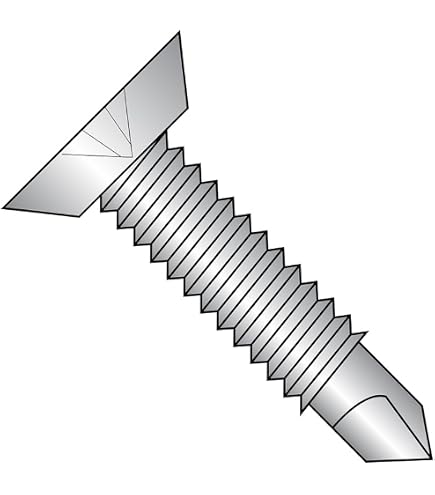 Small Parts #12-24 X 1" 18-8 Stainless Steel Type F Thread Cutting Screws - Flat Undercut Head, Phillips Drive, Pack Of 25