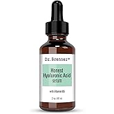 2 oz. Hyaluronic Acid Serum For Skin, Made with 100% Pure Hyaluronic Acid, Plumping, Anti-Aging, Hydrating, Moisturizing HA Serum With Vitamin B5 by Dr. Brenner (2 oz)
