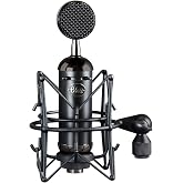Blue Blackout Spark SL XLR Condenser Microphone for Pro Recording, Streaming, Podcasting, Gaming, with Large Diaphragm Cardioid Mic Capsule, Shockmount, Detailed Natural Sound, Protective Case - Black