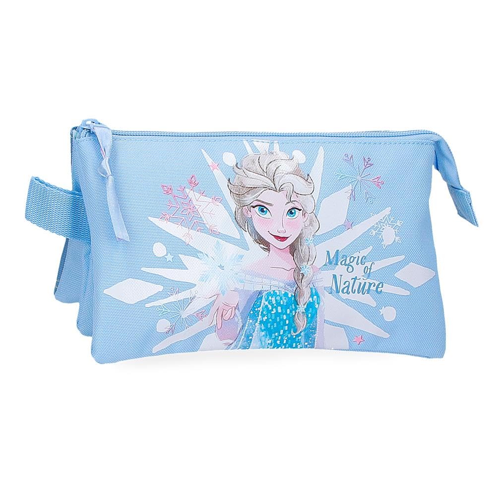 Joumma Disney Frozen Magic Ice Triple Pencil case Blue 22x12x5cm Polyester by Joumma Bags, Blue, Triple Case