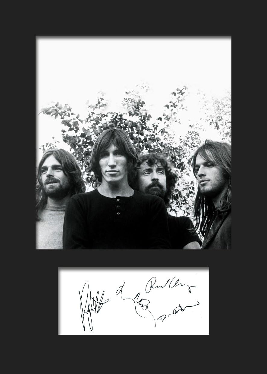 Pink Floyd | Signed Mounted Photo Reprint | A5 Size to Fit 6x8 Inch Frames | Machine Cut | Photo Display | Present Gift Collectible
