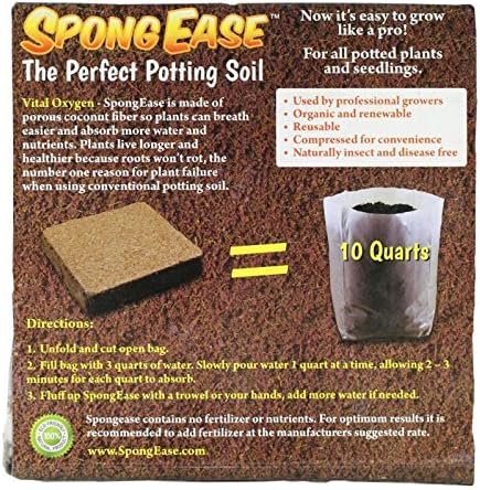 Coconut Palm Natural Coco Coir Brick Block For Soil Plants Grow Gardens 10 Qt