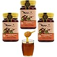 Authentic Mountain Sidr Honey - Jujube Honey, Unheated Unfiltered Unprocessed 100% Natural Gluten Free Raw Liquid Honey (3 Jars 500g/17.6oz) عسل سدر جبلي - Mujezat Al-Shifa