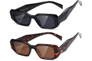 kimorn Rectangle Sunglasses for Women Men Trendy Retro Trendy Sun Glasses 90’s Vintage Square Frame K1307