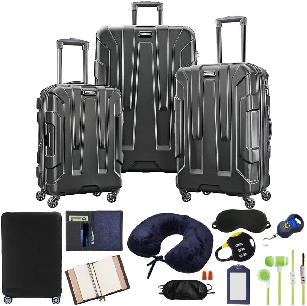 Samsonite 1026911041 Centric 3pc Hardside 20/24/28 Luggage Set with Accessory