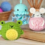 AUAUY Beginner Crochet Kit Animal Starter Set with Video Tutorials view 8