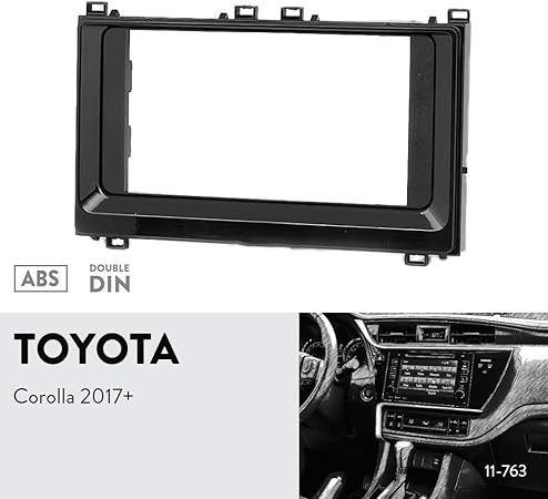 Amazon Ugar 2din フェイスパネル カーナビ Dvd Cd 改装フレーム カーステレオ ステレオフェイスパネル 53d立体 インテリアパネル インストルメントパネル車用 車パーツ トヨタ カローラ 17 車 バイク 車 バイク