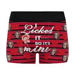 Custom Face Boxer Briefs, I Licked You So It's Mine