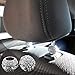 Bling Car Decor Crystal Bling Car Seat Headrest Decoration Charms, Rhinestone Bling Car Accessories for Women, Diamond Interior Car Seat Accessory, Headrest Collar Charms, Car Glam (Round 2 pc)