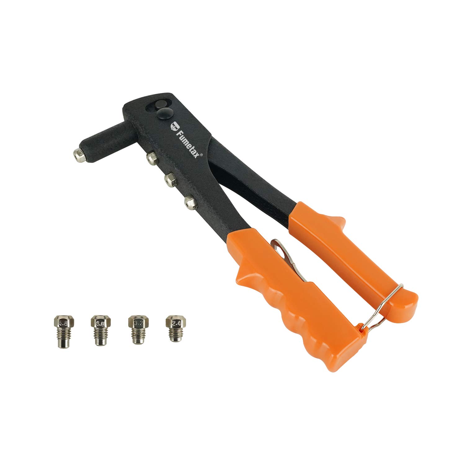 Fumetax 8122001 Blind Riveter Hand Rivet Pliers 35# Carbon Steel Pop Rivet Pliers with Grip Protection for Blind Rivets from 2.4 - 4.8 mm