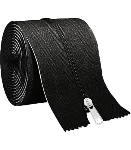 MAYOKEN 2-Pack Peel & Stick Zipper – 7ft X 3in Double-Sided Self-Adhesive Door For Dust Barriers, Greenhouses & Construction Sites (Black)