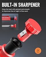 Nicpro 3 Pack Carpenter Pencil with Sharpener & Holder 39 Refills Red Black view 3