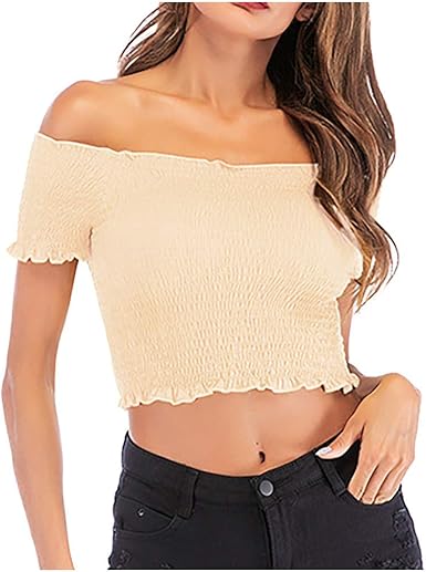 Off shoulder crop top Clearance