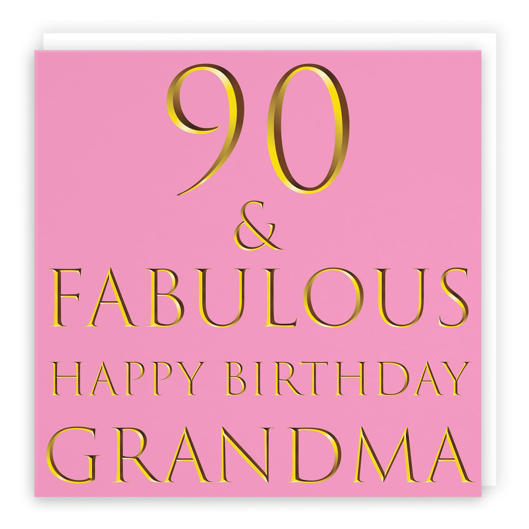 Hunts England - Large Grandma 90th Birthday Card - 90 & Fabulous - Happy Birthday Grandma - Still Totally Fabulous Collection - Large - 210 x 210 mm - Age 90