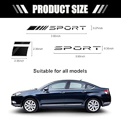 Kewucn 14 PCS Car Decal Stickers, Sport Logo Car