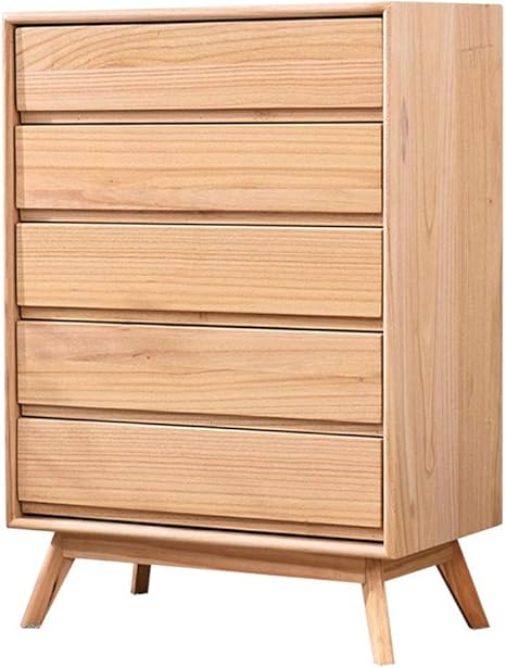 Amazon チェスト ベッドサイド表5引き出し収納キャビネットナイトスタンドベッドルームストレージ 寝室のリビングルームの収納家具 Color Natural Size 65x36x92cm チェスト タンス オンライン通販